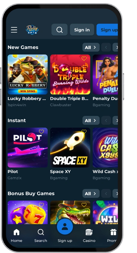 Rolly Spin officiel site